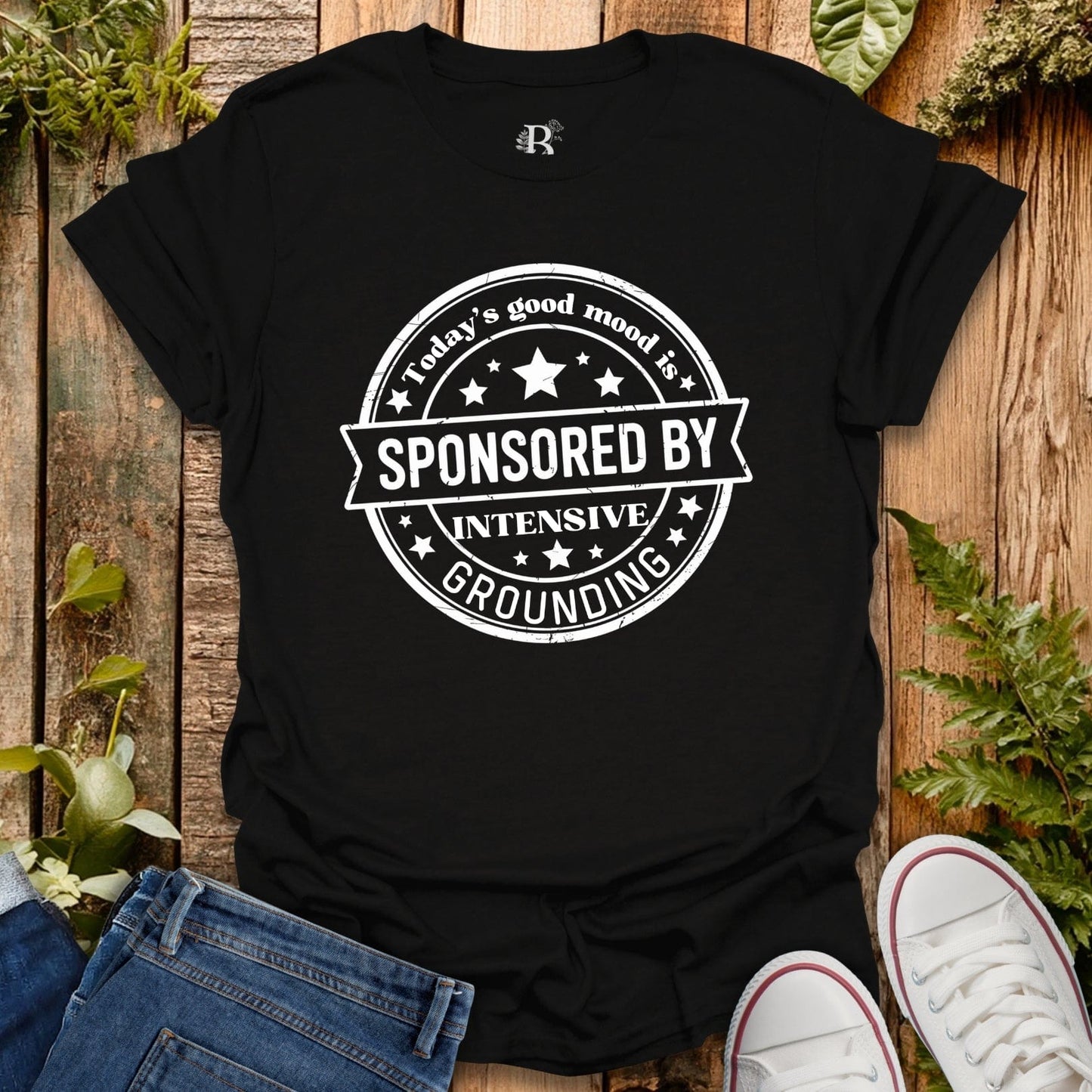 Black “grounding” t-shirt 